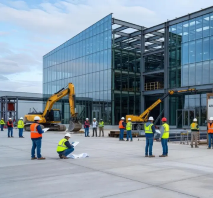 Successful engineering project with coordinated industrial site operations